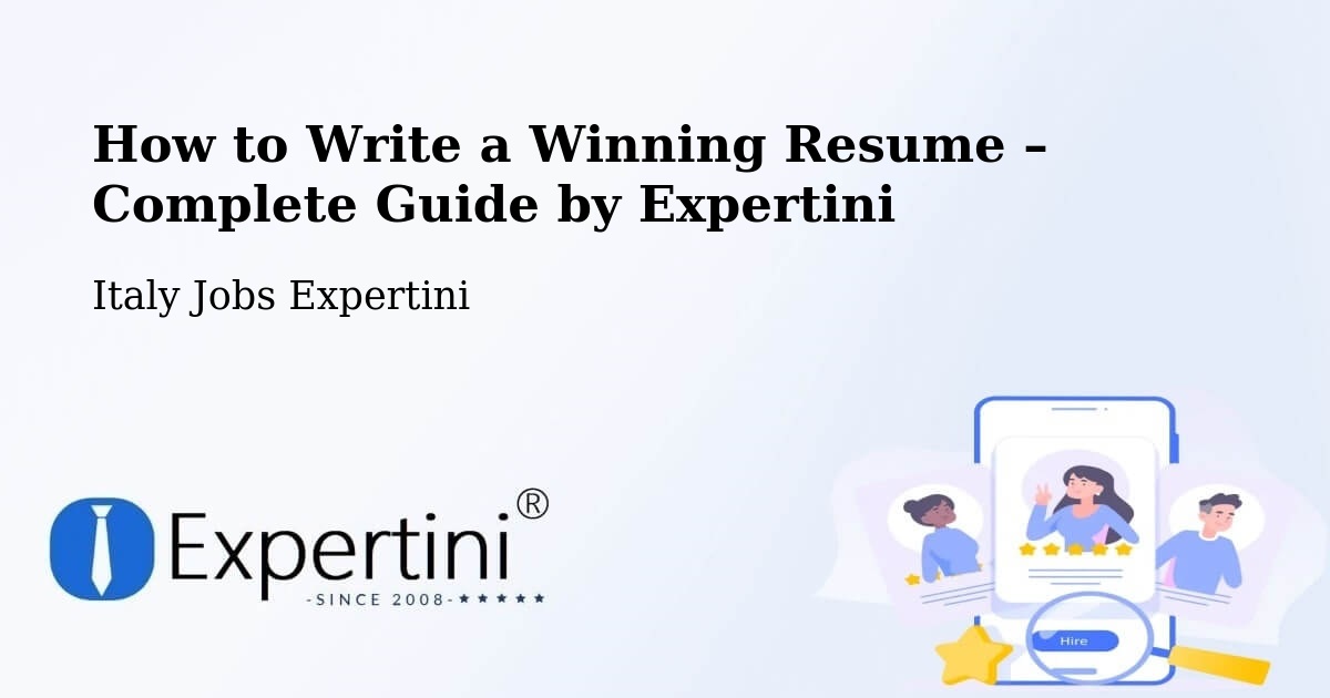 Resume Writing Guide for Job Seekers – Alba - Alba, Italy Jobs Expertini